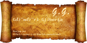Gömöri Gilberta névjegykártya